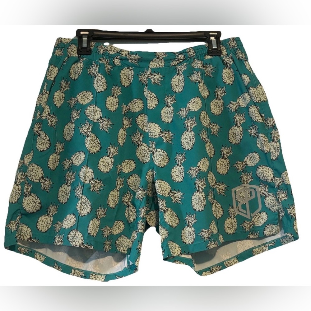 Born Primitive Men Unlined Training Shorts Size L Pineapple Print 7”